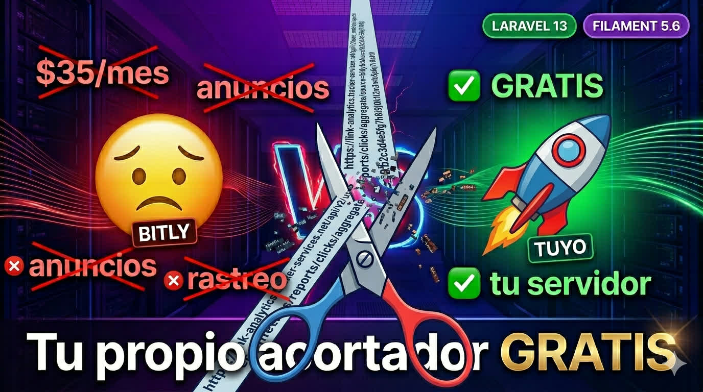 Tu Propio ACORTADOR de URLs GRATIS y SIN anuncios 🎯 Hecho con Laravel 13 + Filament